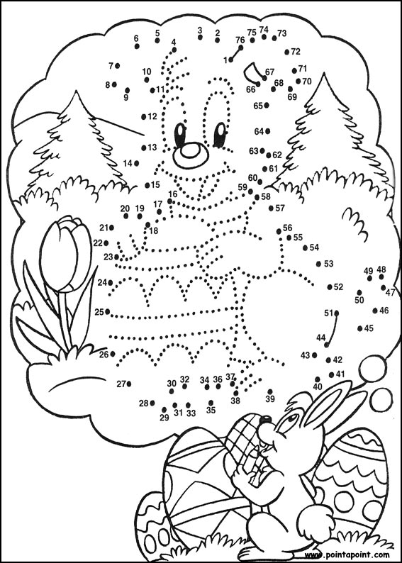 jeu du dessin par points à colorier