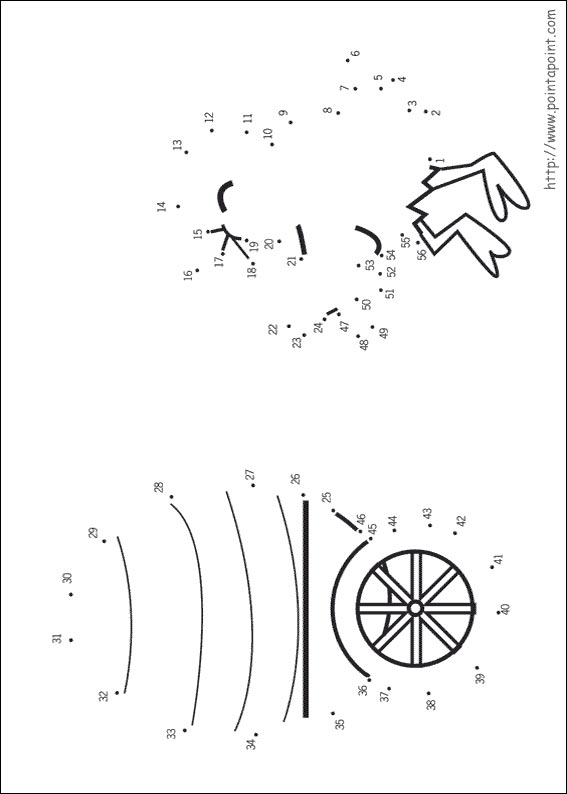 jeu du dessin par points à colorier