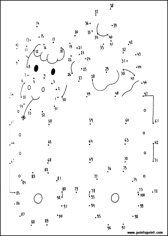 jeu du dessin par points à colorier