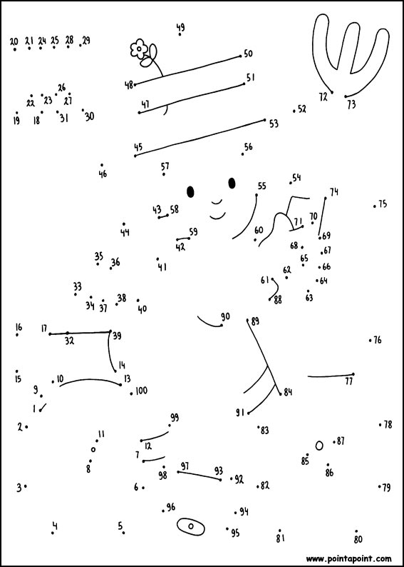 jeu du dessin par points à colorier