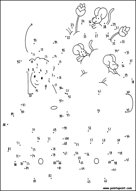 jeu du dessin par points à colorier