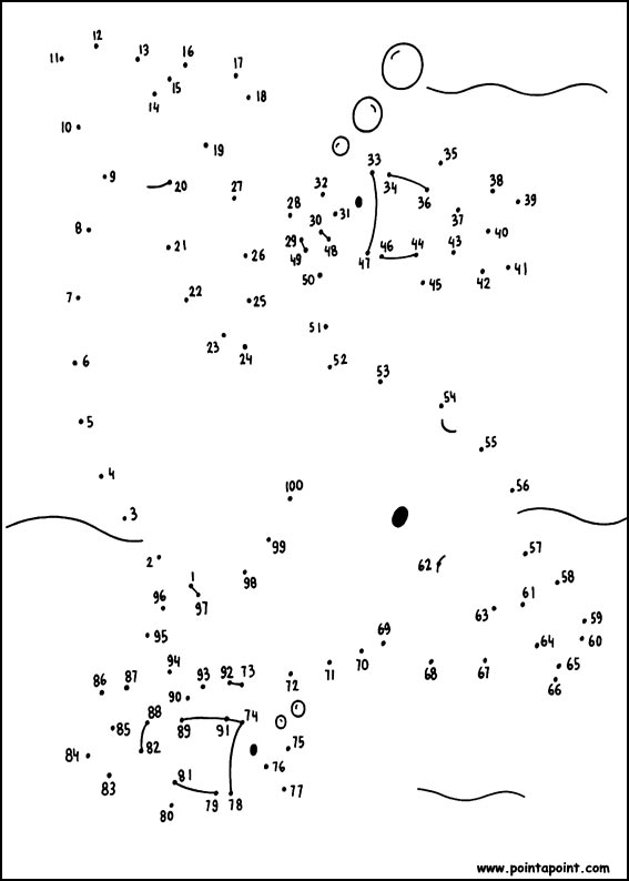 jeu du dessin par points à colorier