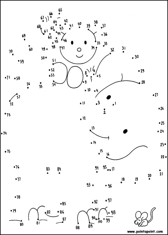 jeu du dessin par points à colorier