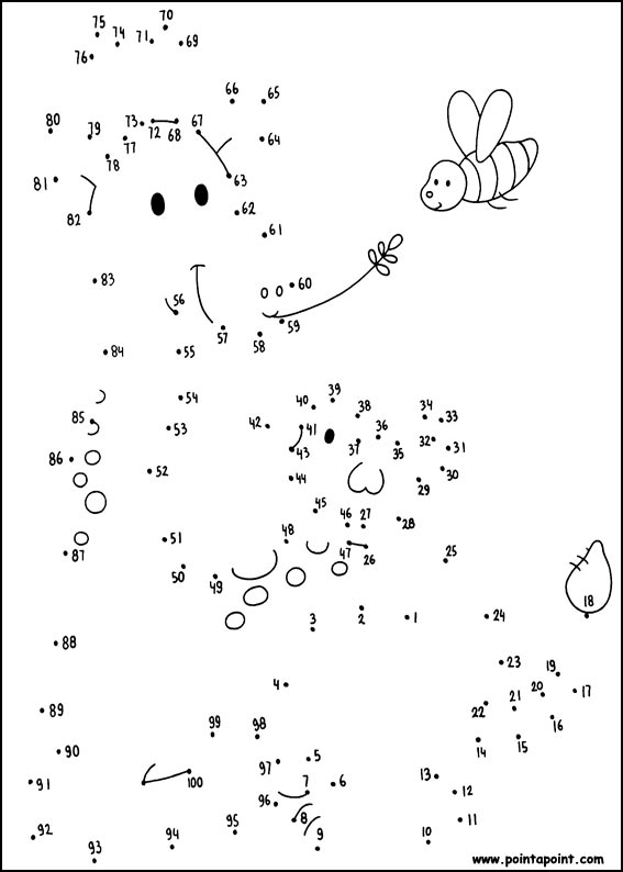 jeu du dessin par points à colorier