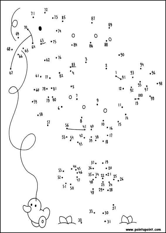 jeu du dessin par points à colorier