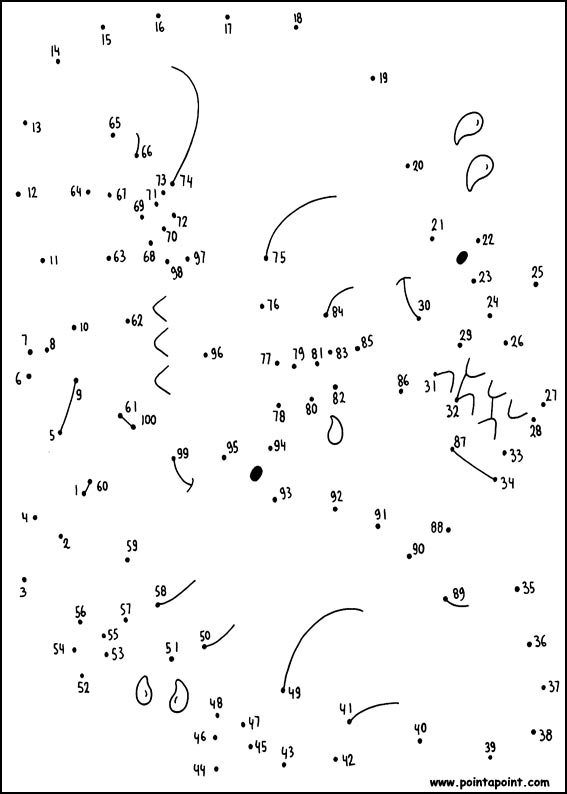 jeu du dessin par points à colorier