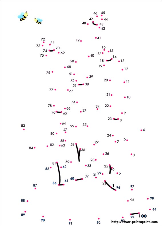 jeu du dessin par points à colorier