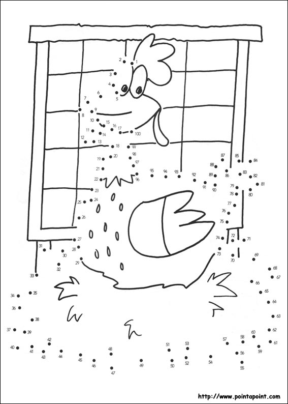 jeu du dessin par points à colorier