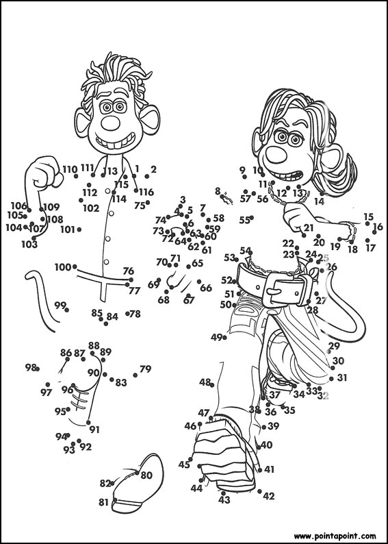 jeu du dessin par points à colorier