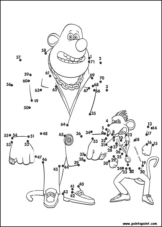 jeu du dessin par points à colorier