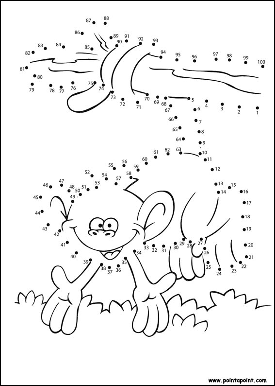 jeu du dessin par points à colorier