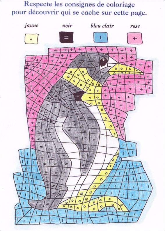 solution du coloriage magique