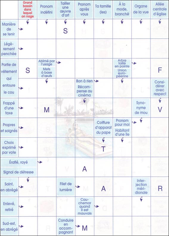 Mots fléchés Récré kids