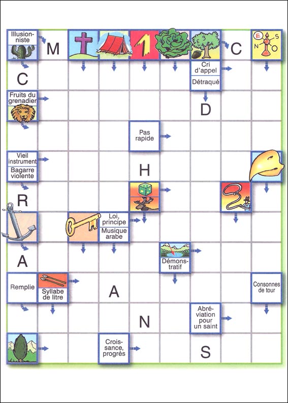 Mots fléchés Récré kids