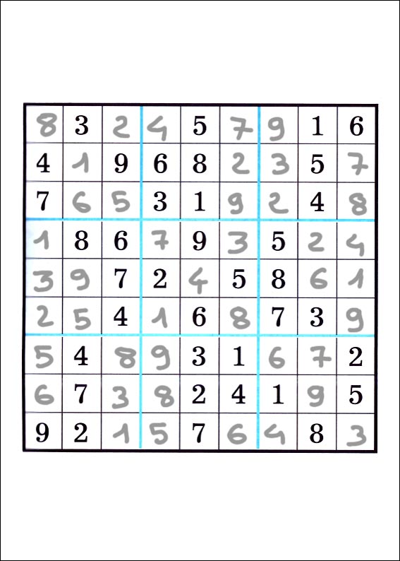 solution du jeu du sudoku