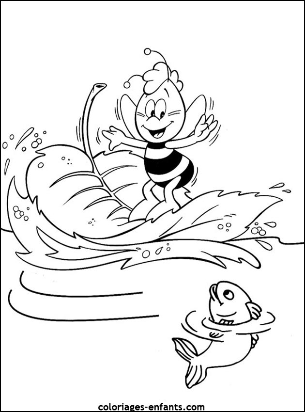 coloriage  imprimer d'abeilles