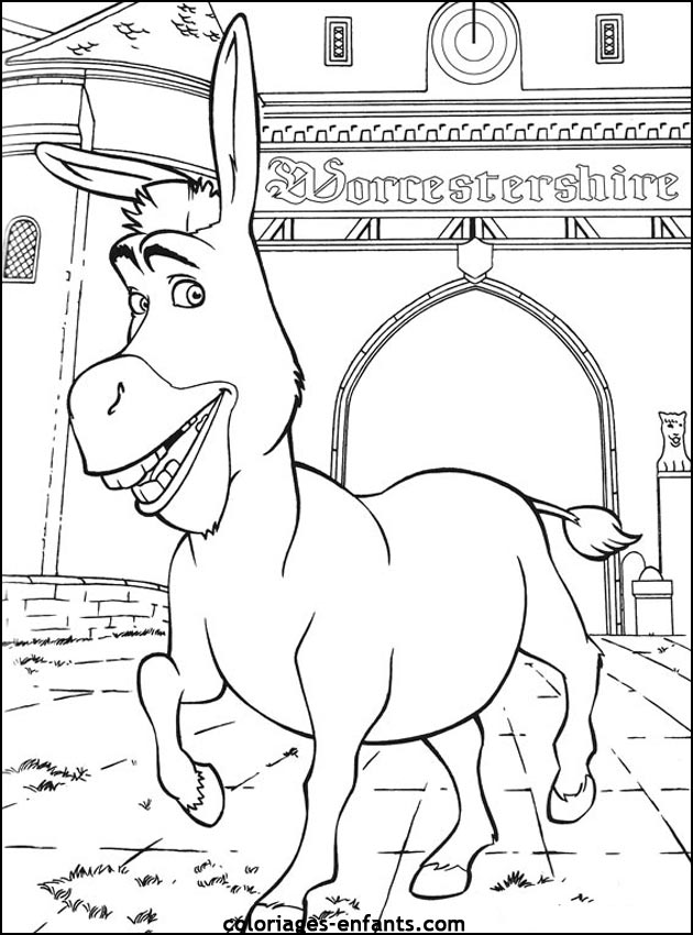 coloriage d'ne gratuit