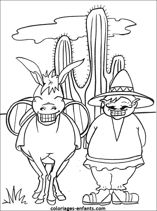 coloriage d'ne gratuit