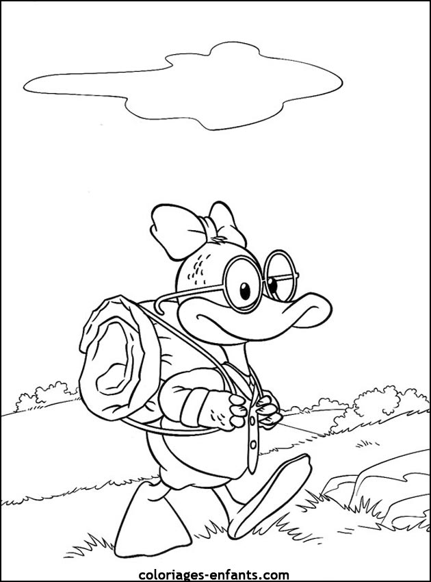 Dessin de canard  colorier pour les enfants