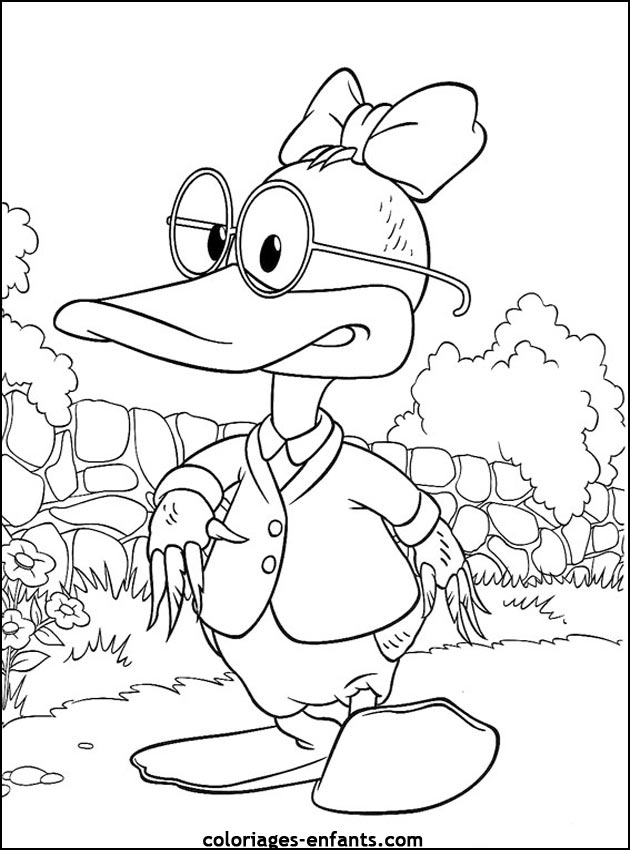 Dessin de canard  colorier pour les enfants