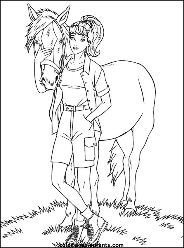 coloriages de chevaux pour enfants