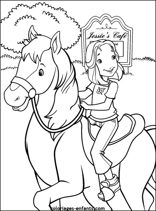 coloriages de chevaux pour enfants