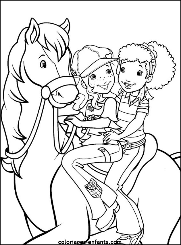 coloriages de chevaux pour enfants