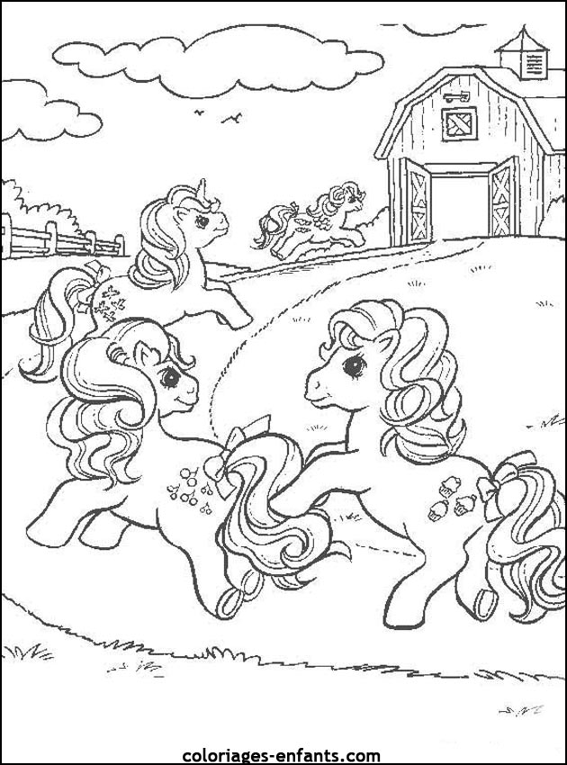 coloriages de chevaux pour enfants