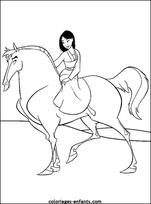 coloriages de chevaux pour enfants