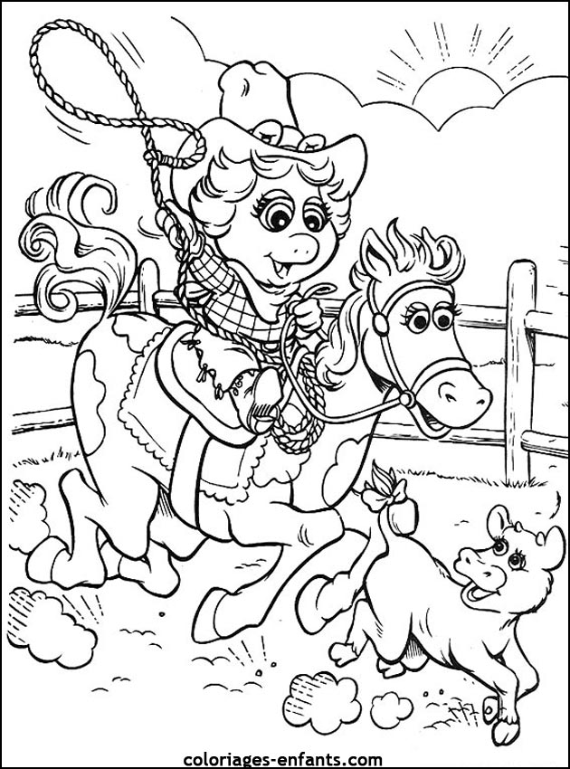 coloriages de chevaux pour enfants