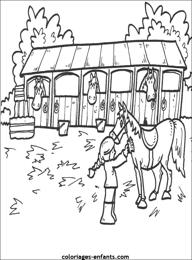 coloriages de chevaux pour enfants