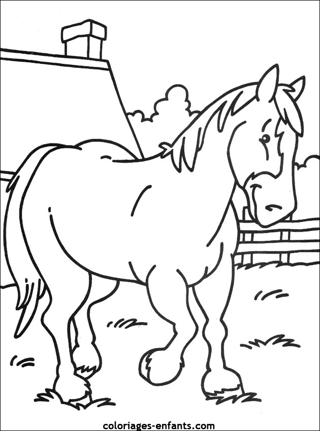 coloriages de chevaux pour enfants