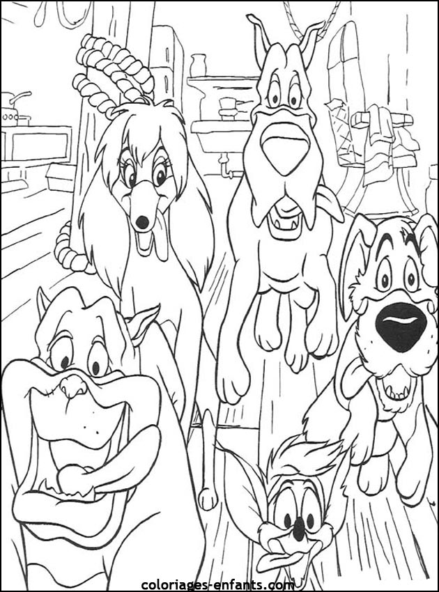 coloriage de chien pour enfants