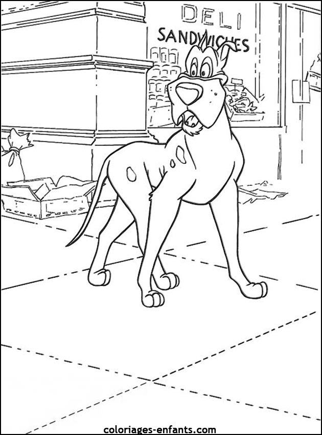 coloriage de chien pour enfants