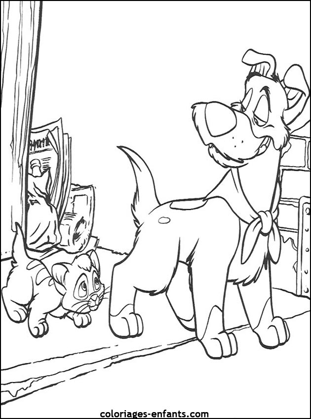 coloriage de chien pour enfants