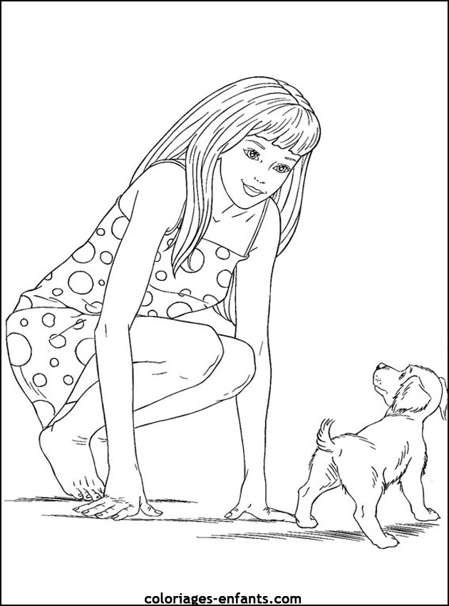 coloriage de chien pour enfants