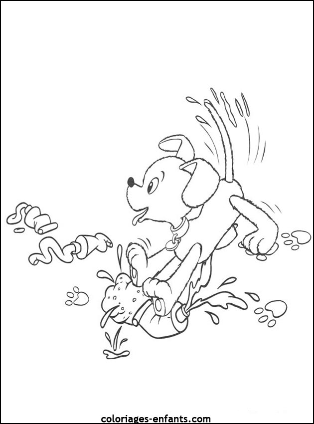coloriage de chien pour enfants