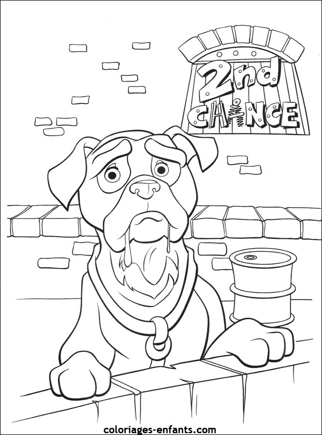 coloriage de chien pour enfants