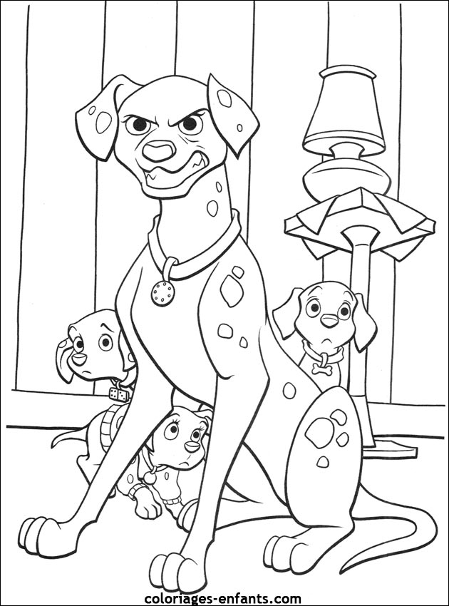 coloriage de chien pour enfants