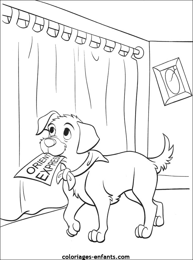 coloriage de chien pour enfants