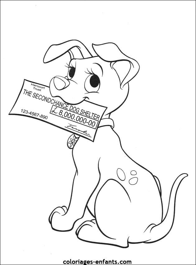 coloriage de chien pour enfants