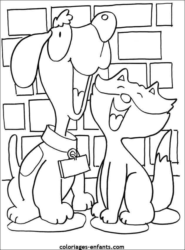 coloriage de chien pour enfants