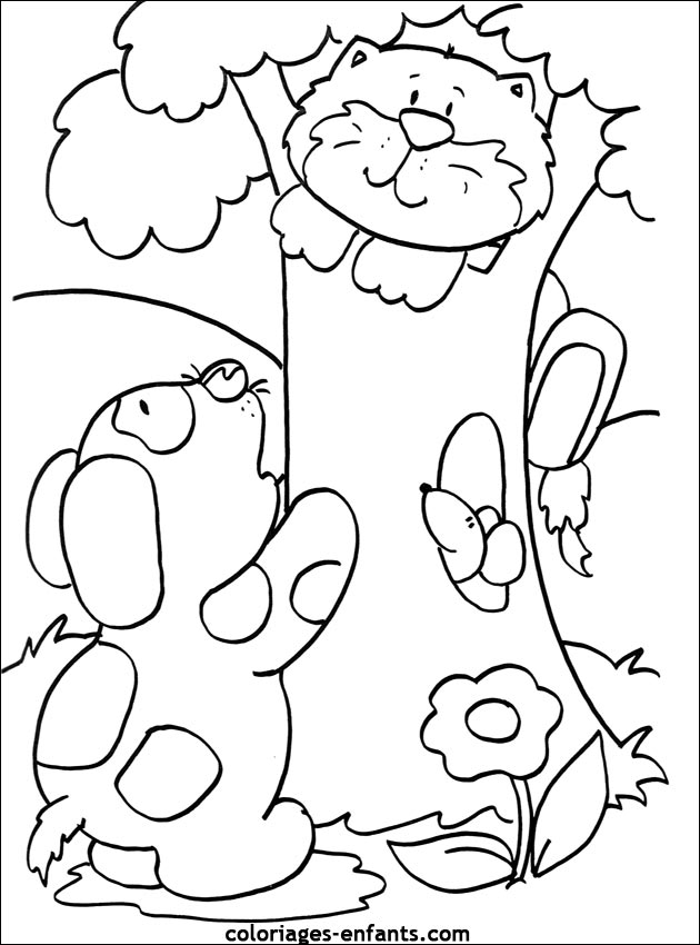 coloriage de chien pour enfants