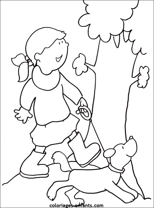 coloriage de chien pour enfants