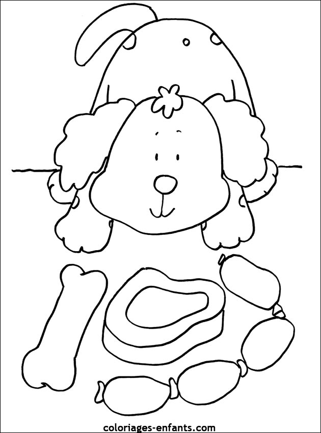coloriage de chien pour enfants