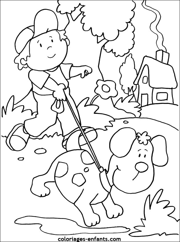 coloriage de chien pour enfants