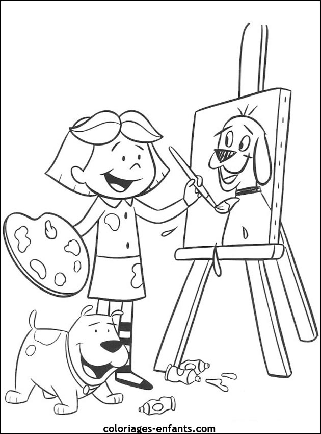 coloriage de chien pour enfants