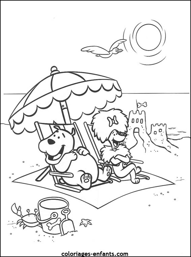 coloriage de chien pour enfants