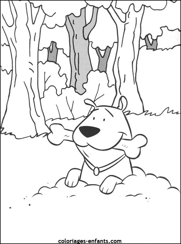 coloriage de chien pour enfants