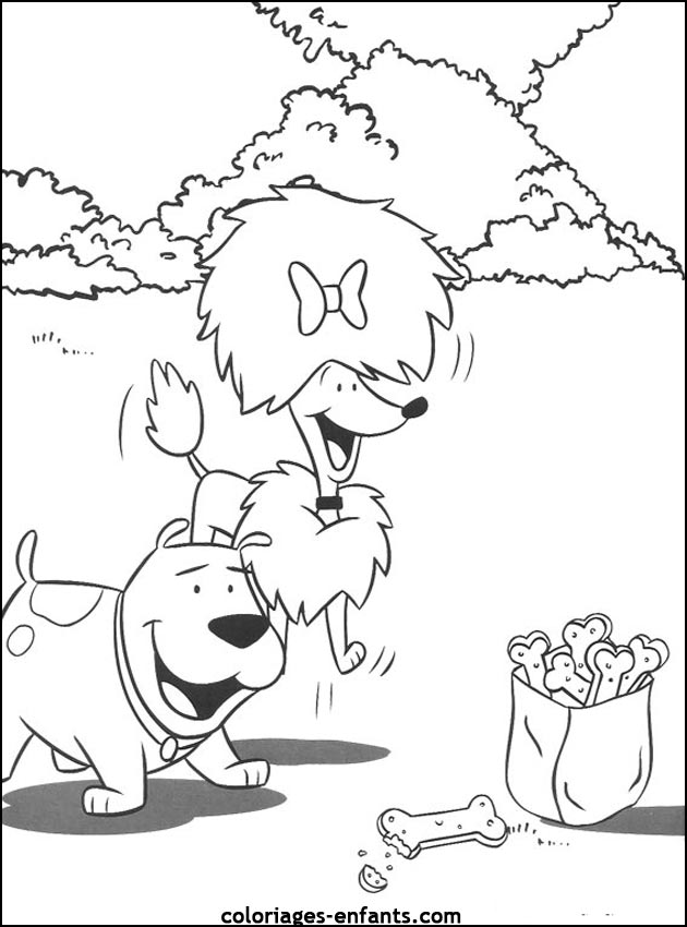 coloriage de chien pour enfants